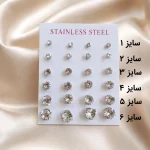 گوشواره تک نگین درخشان - تصویر 2